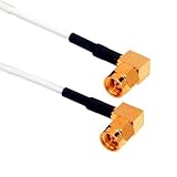 Amphenol CO-188RASMAX2-002.5 Brown RG188 SMA High Temp Coaxial Cable SMA Right Angle Male to Male 50