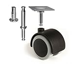 Slipstick CB681 Floor Protecting Rubber Caster Wheels with Optional 5/16' Stem or Plate Mounting (Pa