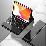 タッチパッド搭載 Fire HD10 /HD10 Plus 2021モデルキーボード ケース マグネット 分離式 第11世代 Fire HD 10 プラス 10.1インチ タブレットケース キーボード付き Bluetooth ワイヤレスキーボード スタンド 手帳型 カラーキー (Fire HD10 /HD10 Plus 2021, 黒)