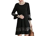 (エスライフ)S-Lifeeling 授乳服 綿 柔らかい 産後 マタニティワンピース 授乳口 コットン ソフト かわいい レース エレガント 花柄 無地 長袖 ゆったり 授乳 やすい 便利 マタニテ