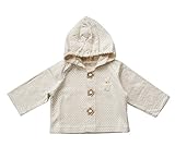 日本製　オーガニックコットン　ドットボーダーのパーカー うさぎ＆マーガレット　Amorosa mamma　アモローサマンマ