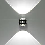 Awon AW168286 6w Aluminum LED Wall Sconces Lights Spot Light Sconce Lighting Double Crystal Glass Le