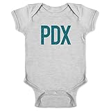 PopスレッドPortland Pdx Airportカーペットデザイン幼児ボディスーツ カラー: グレー
