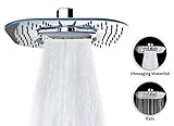 A-Flow™ 2 Function - Waterfall and Water Spray - Luxury Large 8" Shower Head / ABS Material with Chr