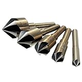 5ピースの82度にフラッシュ先端ドリルビット面取りスリーブ1/4インチ3/8インチ1/2インチ5/8インチ3/4インチ高品質