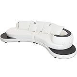 総革張り 本革 ソファーセット ヌーヴォー ホワイト 左肘 320cm