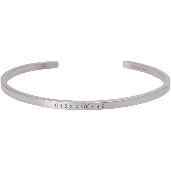 Amazon | Maison Margiela メゾンマルジェラ シルバー ロゴ バングル
