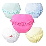 Jieya Baby Gilrsコットン下着with bow-knotブリーフショーツ、3または5のパック