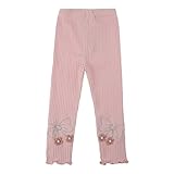 Domybest 子供レギンス 女の子 ズボン タイツ 幼児 キッズ 可愛い スパッツ レギパン 春 秋 冬 綿 柔らかい 伸縮性良い 花飾り リボン 姫様 部屋着 普段着 超柔らかい プレゼント 4