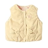 MIKIHOUSE(ミキハウスベビー)マイクロファー×小花柄のリバーシブルベスト Ｓ(60-70cm),アイボリー