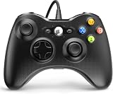 Xbox コントローラー 有線 Xbox 360 コントローラー PC ゲームパッド USB接続 遅延なし 高耐久ボタン 人体工学 二重振動 ジョイスティックをアップグレード アシストキャップ 2枚付き