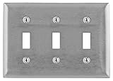 Bryant Electric SS3L 3-Gang 3-Toggle, Standard Size 430 Stainless Steel Wallplate [並行輸入品]