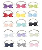 ベビー幼児用女の子ヘアリボンストレッチナイロンヘアバンドヘッドバンド( 15パック)