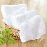 昔ながらの白タオルセット 【1： フェイスタオル 12枚組】 ファッション ハンカチ タオル [並行輸入品]