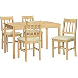 タマリビング ダイニング5点セット ハイサイ アイボリー 50001561 ダイニングセット ダイニングテーブル 5点セット パイン 無垢材 天然木 4人 おしゃれ 新生活