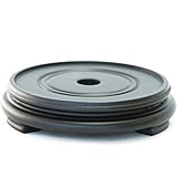 Feng Shui Import Rubber Finished Round Wooden Stand (6.5) Black [並行輸入品]