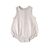 10mois ベビークレープノースリーブロンパース グレー 70cm 15093