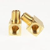 IZTOSS ブラス倒立フレアブラスパイプフィッティング、90度エルボー、3/8「NPT公のx3/8」チューブPACKでOD5PCS