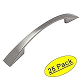 Cosmas 3200 – 96snサテンニッケルモダンキャビネットハードウェアアーチハンドルプル – 3 – 3 / 4 "インチ( 96 mm )穴中心 – 25パック