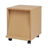 JKプラン Carmine スタッキングフラップシリーズ ディスプレイラック1P×１個(キャスター付き） 幅37cm ナチュラル fr-051ca-na