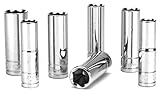 Powerbuilt 640051 3/8-Inch Drive Metric Deep Socket Set, 7-Piece by Powerbuilt