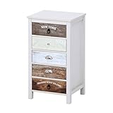 【送料無料】 ビアンコ　５段チェスト 13837