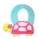 (スマイル ワキキ)Smile YKK 赤ちゃん ベビービブ よだれかけ キャラクターエプロン 食事用 新生児 スタイコットン 防水 動物シリーズ カメ ローズ