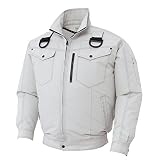 フルハーネス用 空調服 空調風神服 2017年新商品 作業着ブルゾン（ファンなし/単品）<099-KU95100F> (M, 6-シルバー)