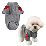 Jimjis 犬 服 冬 小型犬 犬の服 秋 春 中型犬 防寒着 犬服冬用 ドッグウエア チワワ 洋服(グレー,XL)