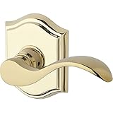 Baldwin fdcurtar003 ReserveフルダミーLockset xカーブと従来のアーチローズin Lifetime真鍮仕上げ