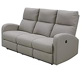 大川家具 関家具 電動リクライニングソファ 3人掛け (幅180cm/素材:ファブリック) ベージュ 235172