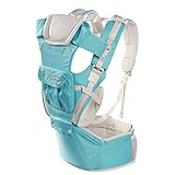 lanova 抱っこひも 新生児用品 片肩でも両肩でも使える多種の組み合わせが可能の多機能の抱っこひも ベビーキャリー 簡単抱っこ紐 ブルー