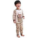 hibote パジャマ 子供服 キッズ ベビー ボーダー 長袖 80cm 6ヶ月-1歳 上下 セット ガールズ ボーイズ ルームウェア