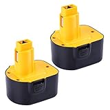 Enegitech 2 Pack Battery For DEWALT XR 9.6V 3.0Ah Dw9061 Dw9062 Replacement High Capacity Cordless P