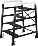 [N-4728505]ハセガワ　アルミ製組立式踏台　ＤＥ型　４段　ブラック DE2.04B