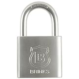 Brinks Home Security Commercial Padlock 672-40811 1-1/2 (37 mm) Solid Stainless Steel Commercial Gra
