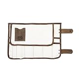Durable Canvas Stylist Barber Scissors Pouch Salon Hair Tools Roll Handmade by Hide & Drink