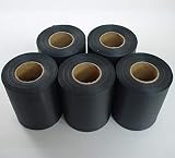 キャンバステープ 屋外用 75mm幅×15m 厚み0.2mm 絹目 黒 (5個セット)