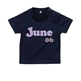 BabyChips June(名入れ半袖ベビーTシャツ) 160 ネイビー