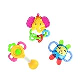 waymine教育おもしろいベビーキッズサウンドRattles Hand Bell Cartoon Toys用キュートな動物リングベルギフト マルチカラー Way32467
