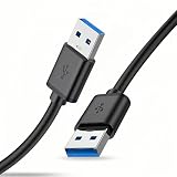 USB オス オス ケーブル USB-A to USB-A 充電 データ転送用 50cm 1.5m 3m 5m タイプA-タイプA USB3.0 高速データ転送 急速充電 両端オス PVC素材 黒 (1.5m)