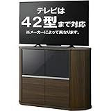 テレビ台 コーナー テレビラック 木製 42インチ 42型 対応 TV台 AVラック テレビボード キャスター付き コーナーボード ハイタイプ 幅100 奥行39 高さ73.8cm おしゃれ ブラウン rca-7510av-cr