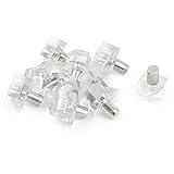 uxcell シェルフサポートピン　シェルフサポートホルダーピン　5mm 　家具キャビネット棚用　クリア　10個入り