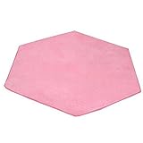 Kesoto 140x120cm ラグマット 滑り止め マット ラグカーペット ベッドルーム キッズテント カーペット 対応 円型 絨毯 汎用 2色選ぶ - ピンク