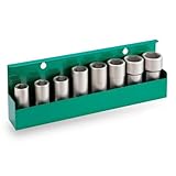 TONE(トネ) インパクト用ロングソケットセット(壁掛式)差込角19.0mm 8点 A608