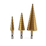 HSS鋼 ステップドリル タケノコドリル チタンドリル コバルトハイス仕様 穴カッター 六角軸 3本セット