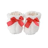 (チャックル) chuckle *スウィートガール*リボン付きボアブーティー ホワイト 9-10cm P9315-00-10