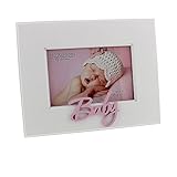 Sweet Baby Girlピンクとホワイト記念品6 " x 4 "フォトフレームby Haysom Interiors
