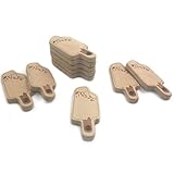 Kissteether 10pcs 手作り木製オーガニックセーフベビーテーバーシャーベットペンダントオーガニックナチュラルブナ木製玩具ハンドカット動物DIYベビーテザー看護アクセサリー (10pcs)