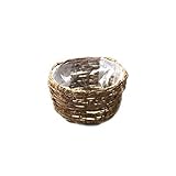 定番バスケット　ラタンカゴ　丸タイプ　鉢カバー　ナチュラル　3-2062　Rattan